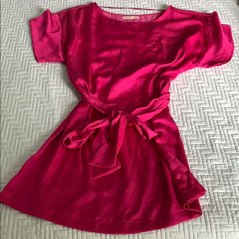 Hot Pink Dress with Sash